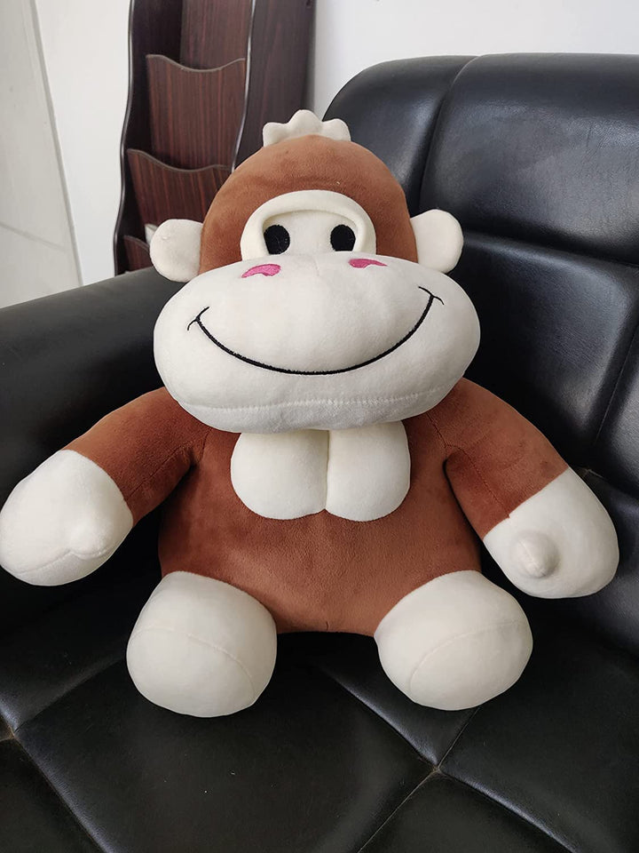 FunZoo Cute Super Toy Soft Stuffed Plush Huggable Baby Kids Toy Birthday Gift for Girls & Boys Cute Gorilla Brown 35Cm
