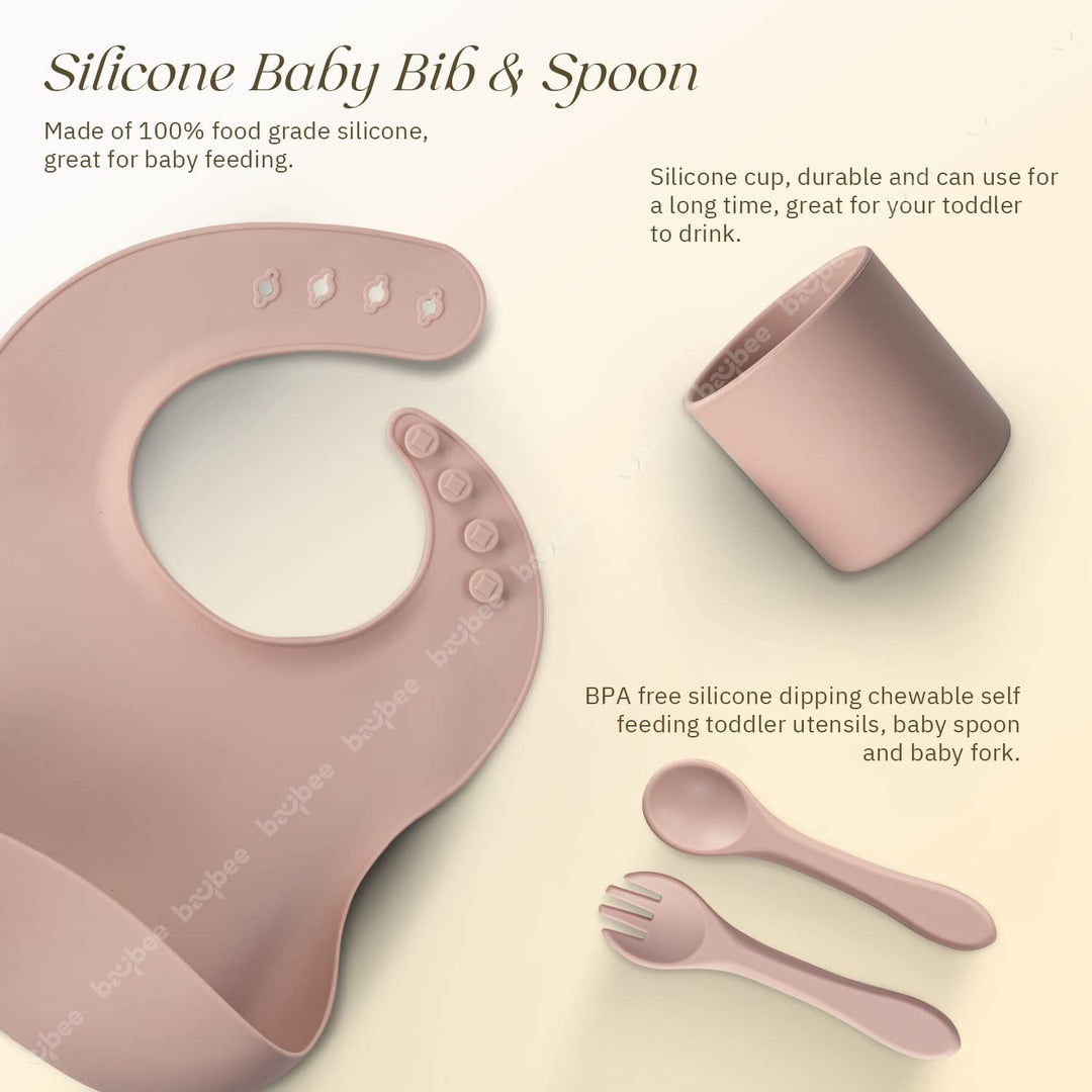 Baybee Silicone Baby Spoon Set for Baby Feeding, Non Toxic BPA