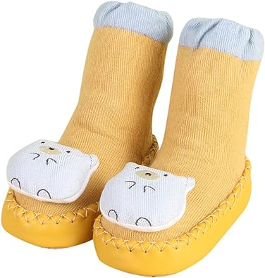 Baby Shoes Boys Girls Rubber Sole Non-Slip Flat Socks Shoes Lightweight Comfortable Floor Slippers Infat First Walking Shoes
