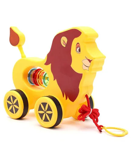 Virgo Toys Pull Along Buddy Lion - Yellow
