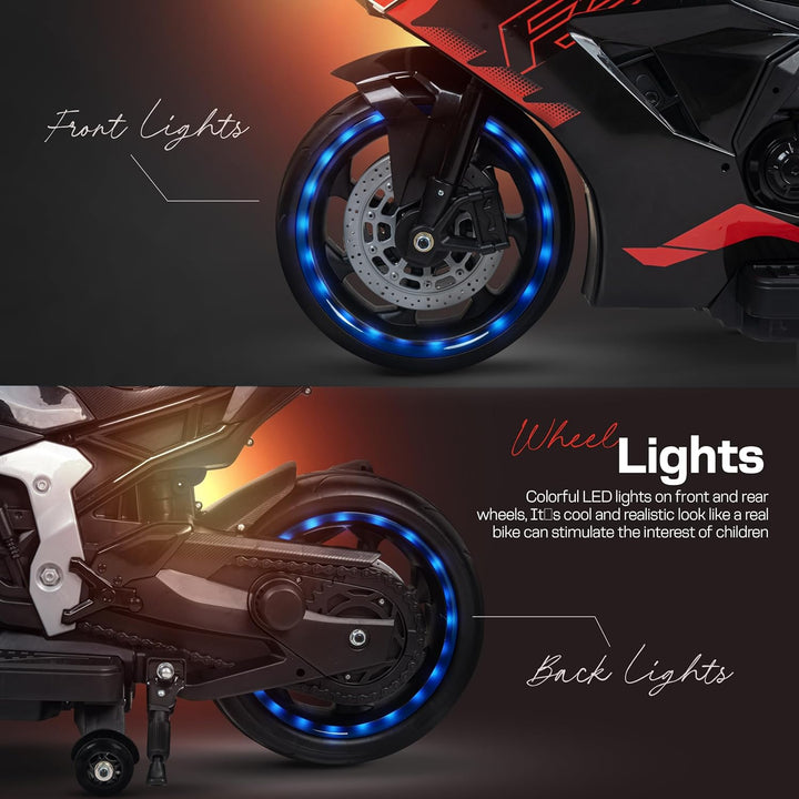 Battery Operated Bike for Kids with LED Light & Music | Baby Ride on Toy Rechargeable Battery Bike | Electric Bike for Kids to Drive 3 to 8 Years Boys Girls