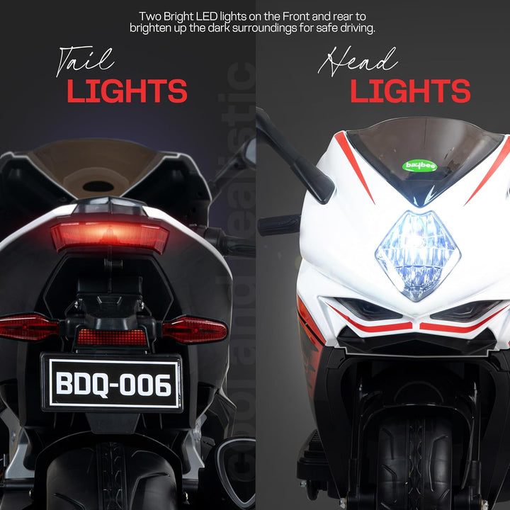 Battery Operated Bike for Kids with LED Light & Music | Baby Ride on Toy Rechargeable Battery Bike | Electric Bike for Kids to Drive 3 to 8 Years Boys Girls