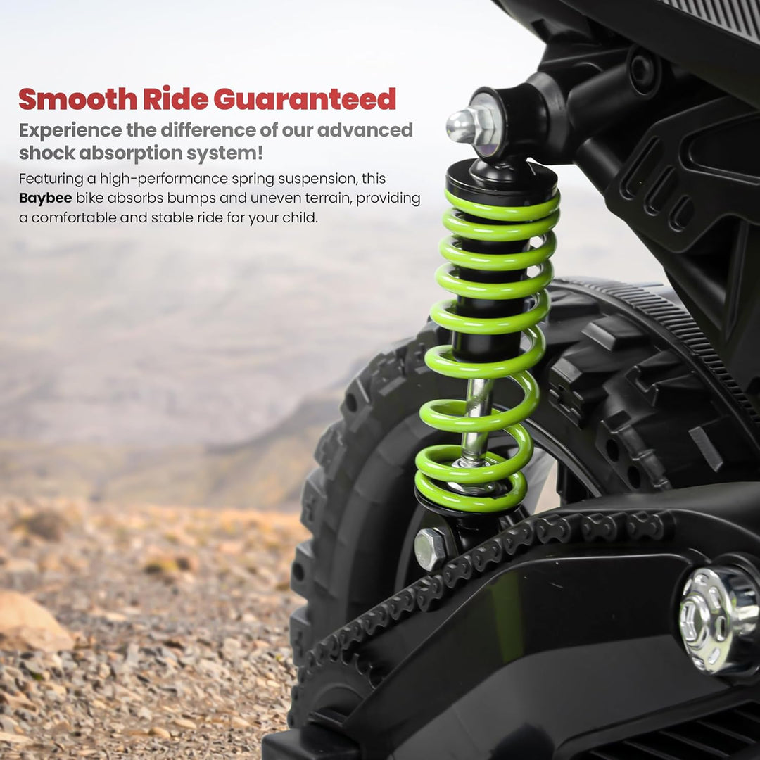 Kidzon Motocross Electric Bike for Kids, Ride on Toys Kid's Bikes with LED Light & Music | Rechargeable Baby Bike | Battery Operated Bike for Kids to Drive 2 to 9 Years Boys Girl