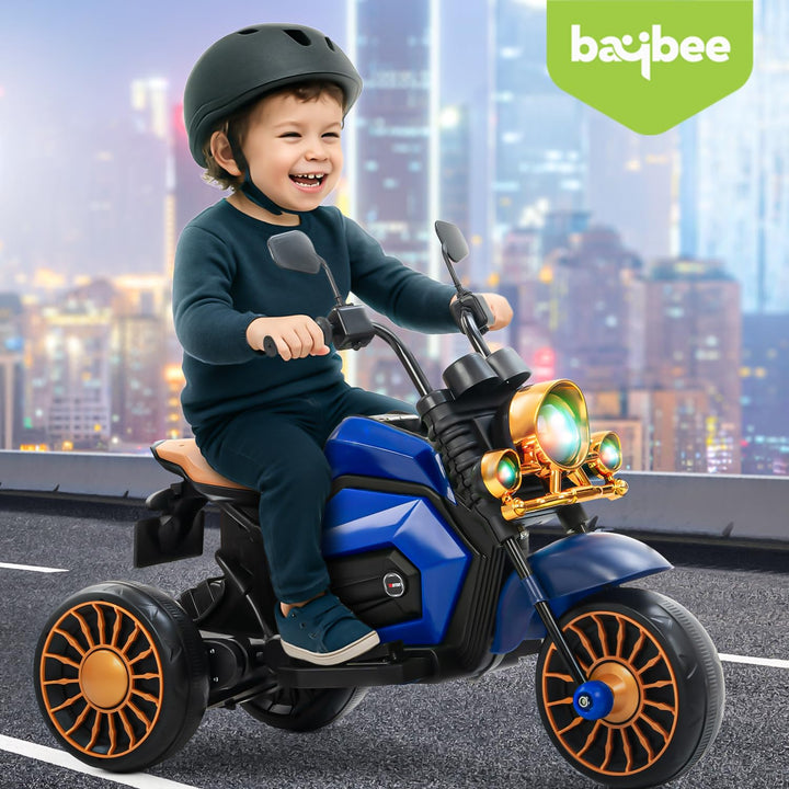 KIDZON Brony Electric Bike for Kids, Ride on Toys Kid Bikes with LED Light, Bluetooth & USB Music | Rechargeable Baby Bike | Battery Operated Bike for Kids to Drive 1 to 4 Years