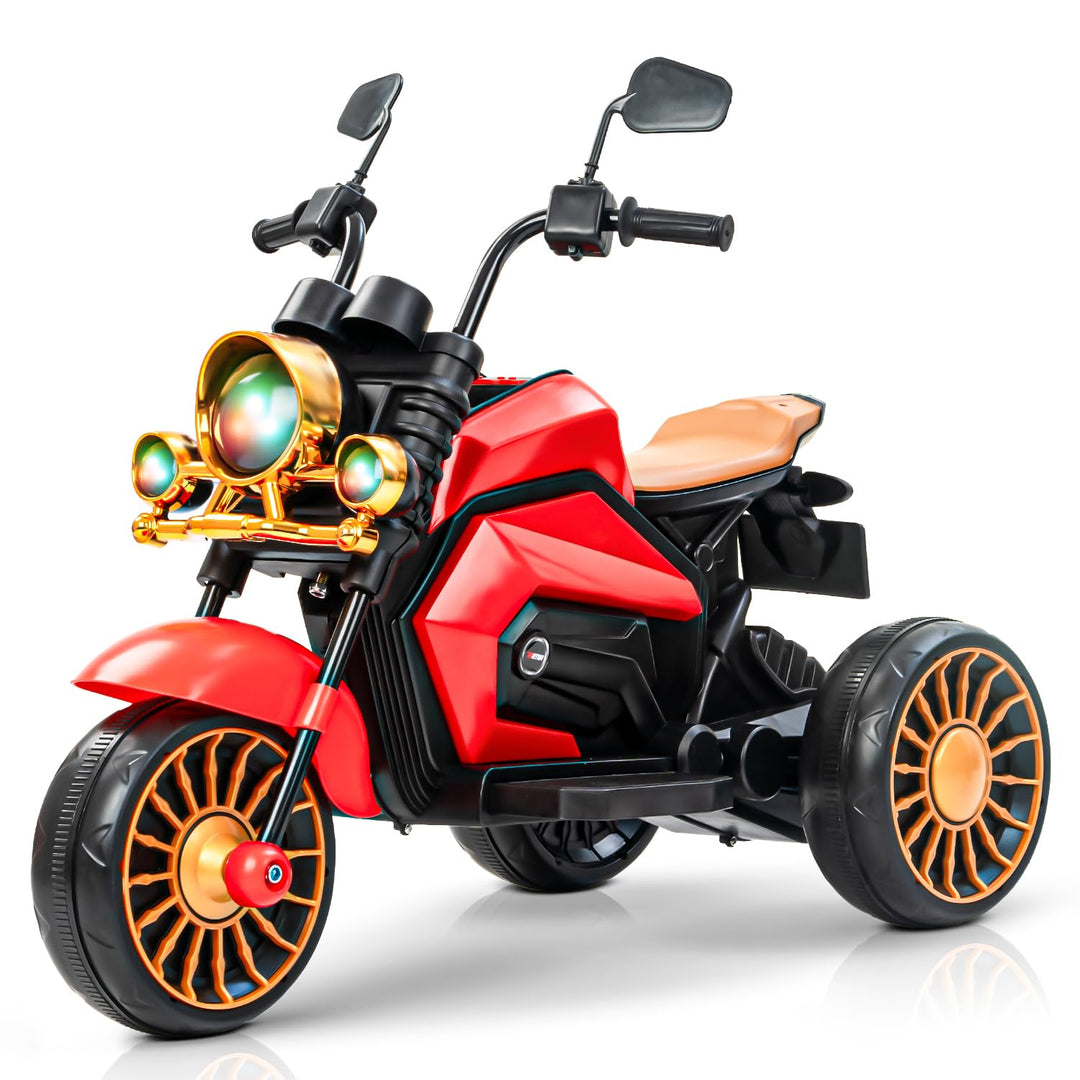 KIDZON Brony Electric Bike for Kids, Ride on Toys Kid Bikes with LED Light, Bluetooth & USB Music | Rechargeable Baby Bike | Battery Operated Bike for Kids to Drive 1 to 4 Years