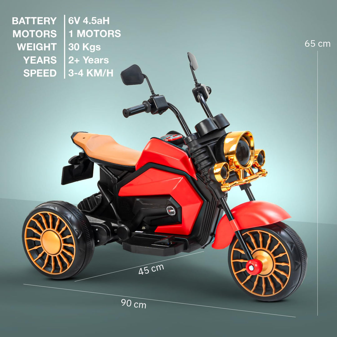 KIDZON Brony Electric Bike for Kids, Ride on Toys Kid Bikes with LED Light, Bluetooth & USB Music | Rechargeable Baby Bike | Battery Operated Bike for Kids to Drive 1 to 4 Years