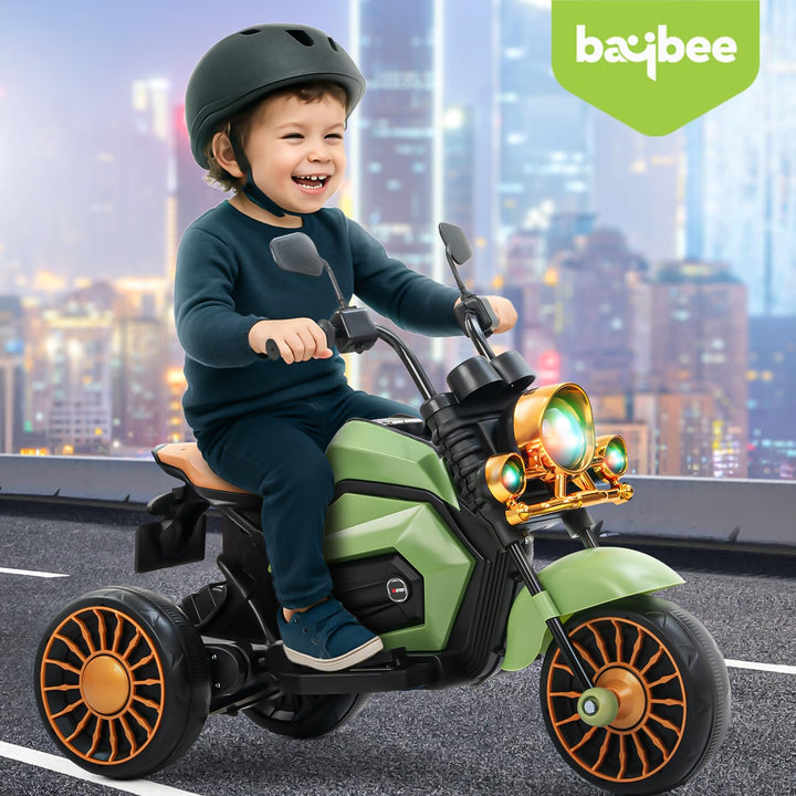 KIDZON Brony Electric Bike for Kids, Ride on Toys Kid Bikes with LED Light, Bluetooth & USB Music | Rechargeable Baby Bike | Battery Operated Bike for Kids to Drive 1 to 4 Years