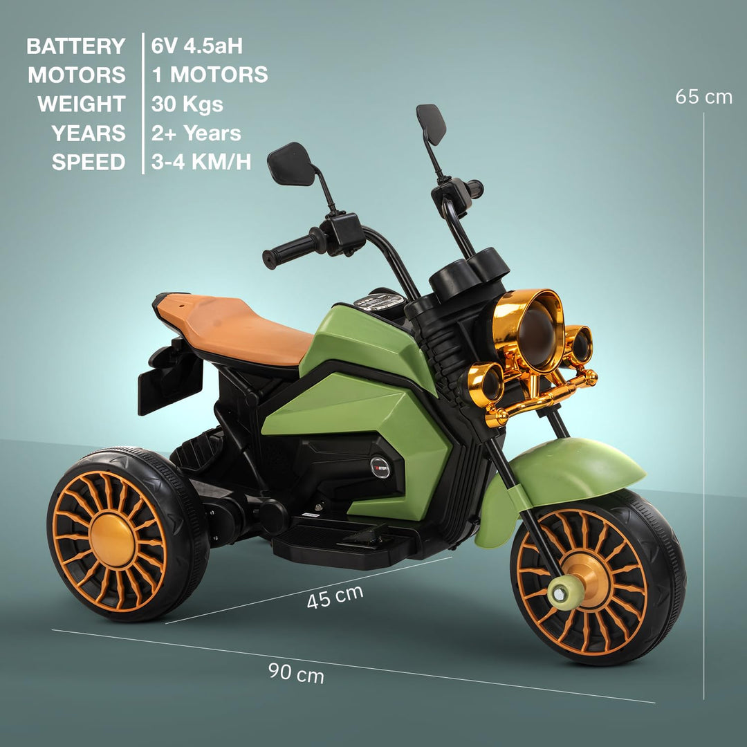 KIDZON Brony Electric Bike for Kids, Ride on Toys Kid Bikes with LED Light, Bluetooth & USB Music | Rechargeable Baby Bike | Battery Operated Bike for Kids to Drive 1 to 4 Years