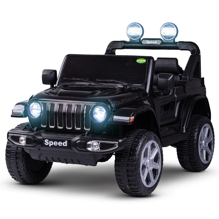 Robicun Battery Operated Car Jeep for Kids, Ride on Toy Kids Car with Light, Music| Racing Baby Big Electric Car Jeep | Rechargeable Battery Car for Kids to Drive 2 to 5 Years Boy Girl