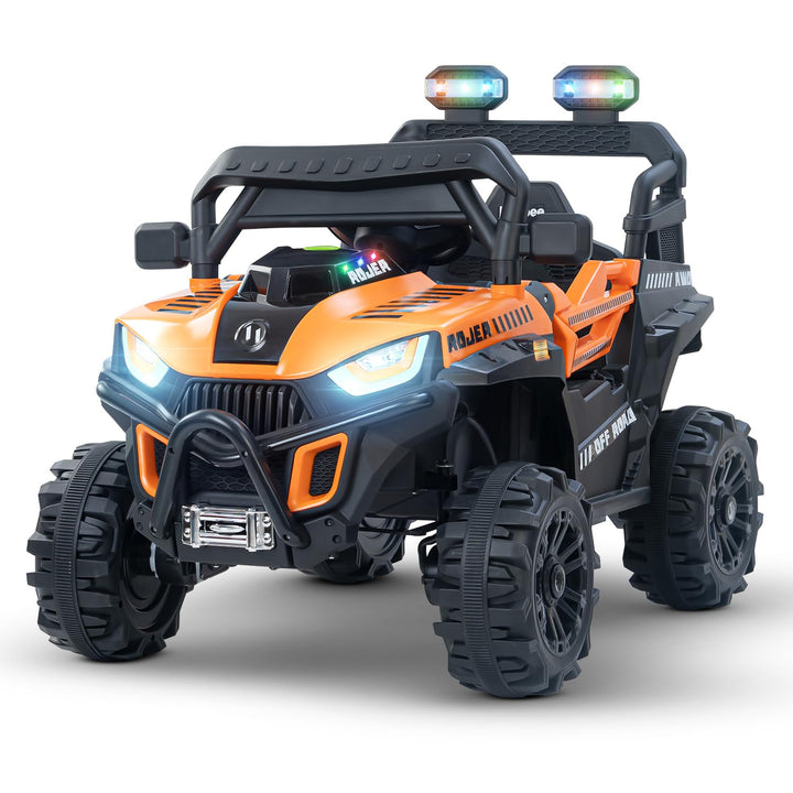 Roger Battery Operated Jeep for Kids with Remote Control, LED Light, Bluetooth & Music, Baby Electric Car Jeep, Rechargeable Car for Kids 3 to 8 Years