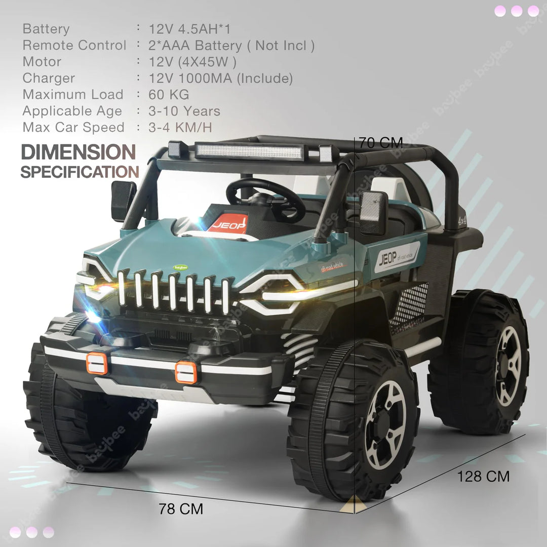 KIDZON Fury Rechargeable Battery Operated Jeep for Kids