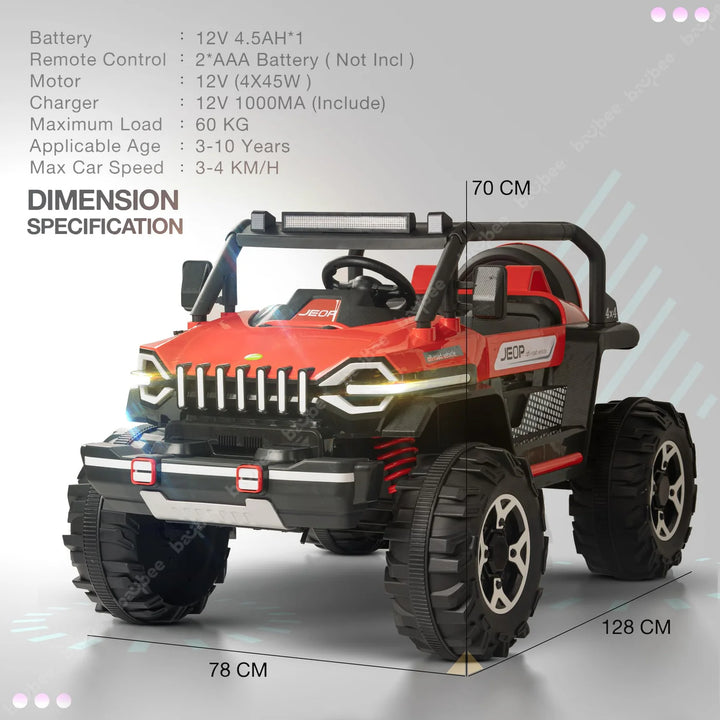 KIDZON Fury Rechargeable Battery Operated Jeep for Kids