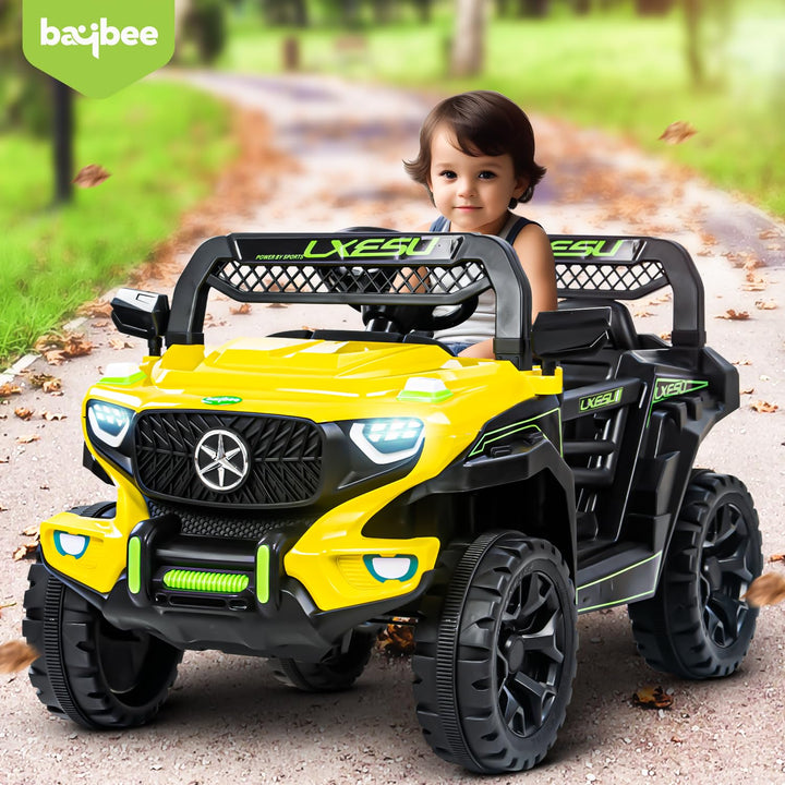 KIDZON Panther Battery Operated Jeep for Kids, Ride on Baby Car with Music & Light | Kids Jeep Rechargeable Battery Car | Electric Jeep Car for Kids to Drive 2 to 6 Years Boy Girl