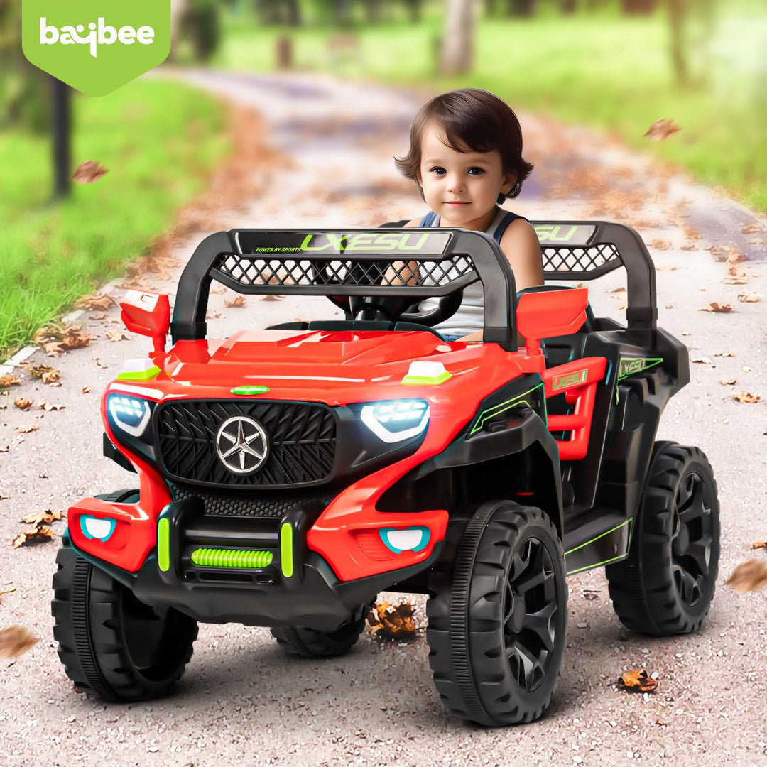 KIDZON Panther Battery Operated Jeep for Kids, Ride on Baby Car with Music & Light | Kids Jeep Rechargeable Battery Car | Electric Jeep Car for Kids to Drive 2 to 6 Years Boy Girl