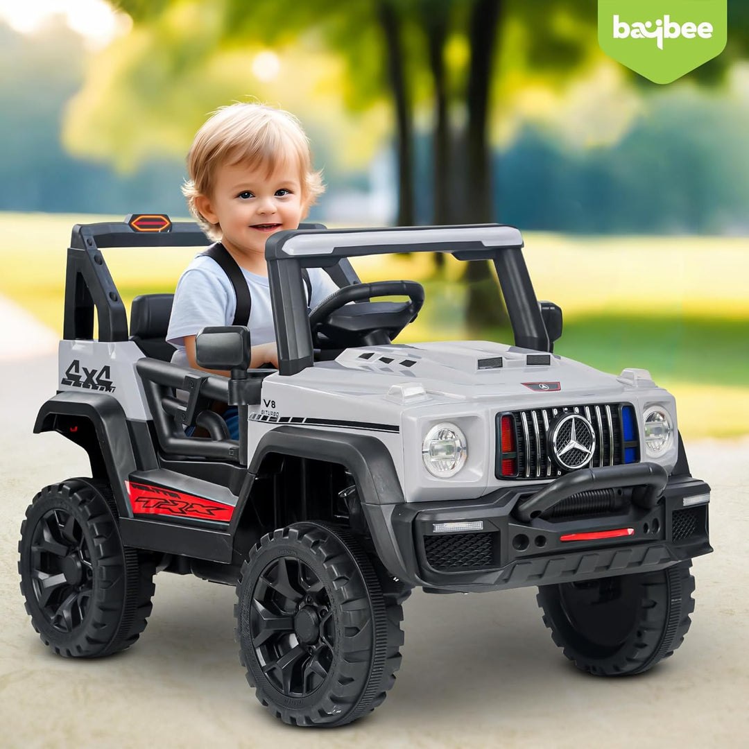 KIDZON Ranger Battery Operated Jeep for Kids, Ride on Baby Car with Music & Light | Kids Jeep Rechargeable Battery Car | Electric Jeep Car for Kids to Drive 2 to 6 Years Boy Girl