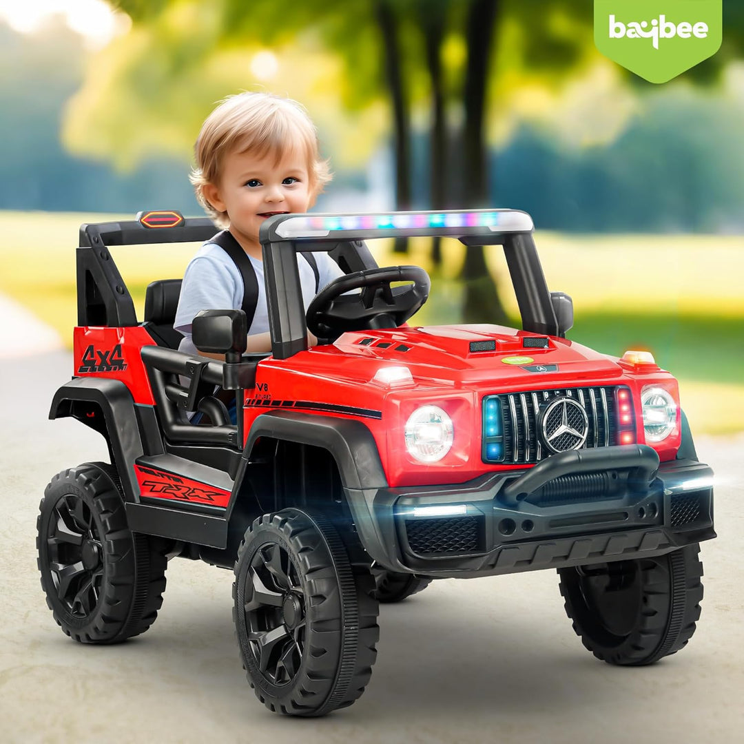 KIDZON Ranger Battery Operated Jeep for Kids, Ride on Baby Car with Music & Light | Kids Jeep Rechargeable Battery Car | Electric Jeep Car for Kids to Drive 2 to 6 Years Boy Girl