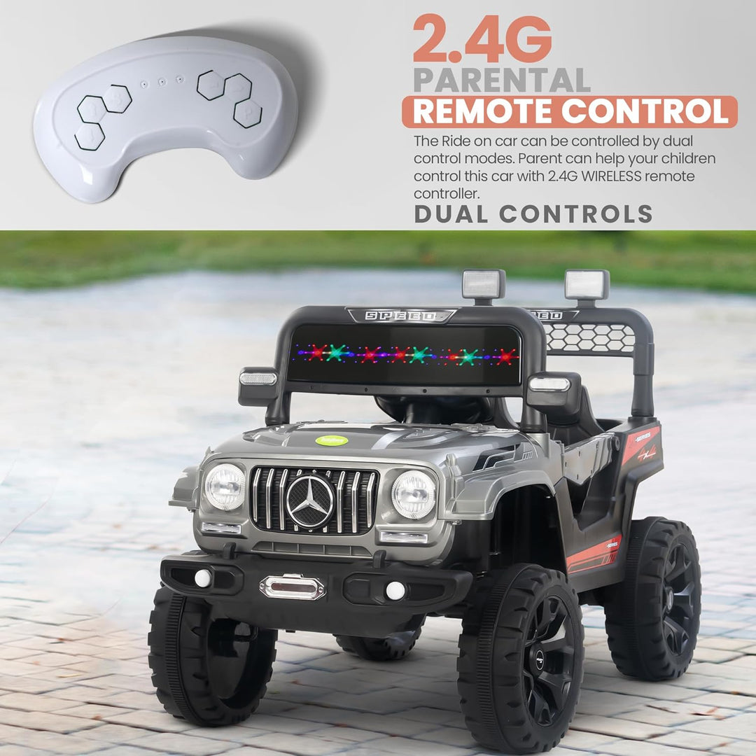 KIDZON Maestro Battery Operated Ride on Electric Jeep Car for Kids | Ride on Baby Car with Music & USB, Kids Baby Big Car | Battery Operated Jeep Car for Kids to Drive 2 to 6 Years