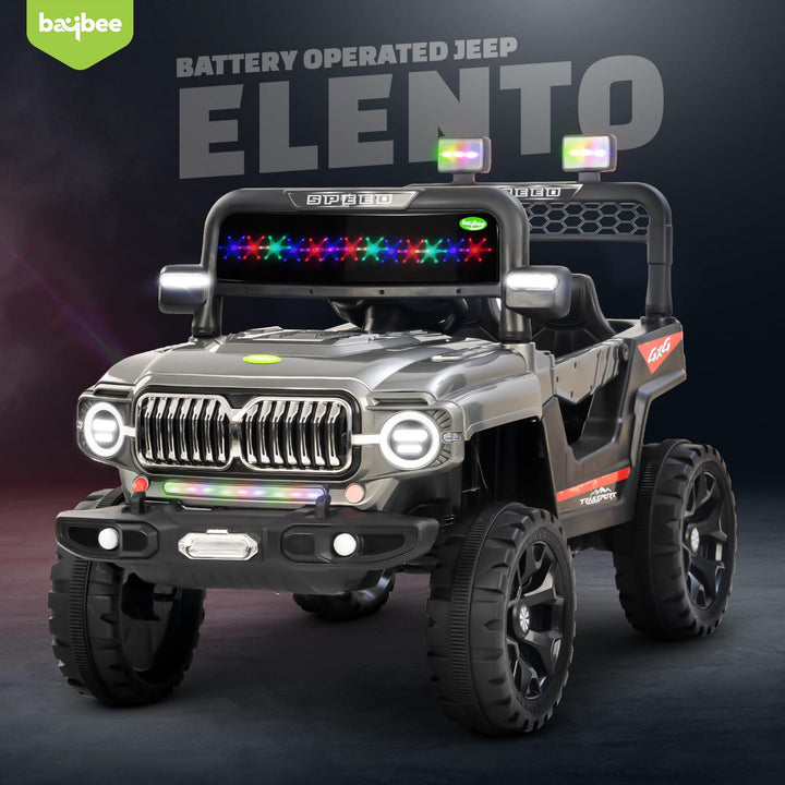 KIDZON Elento Battery Operated Ride on Electric Jeep Car for Kids | Ride on Baby Car with Music & USB, Kids Baby Big Car | Battery Operated Jeep Car for Kids to Drive 2 to 6 Years