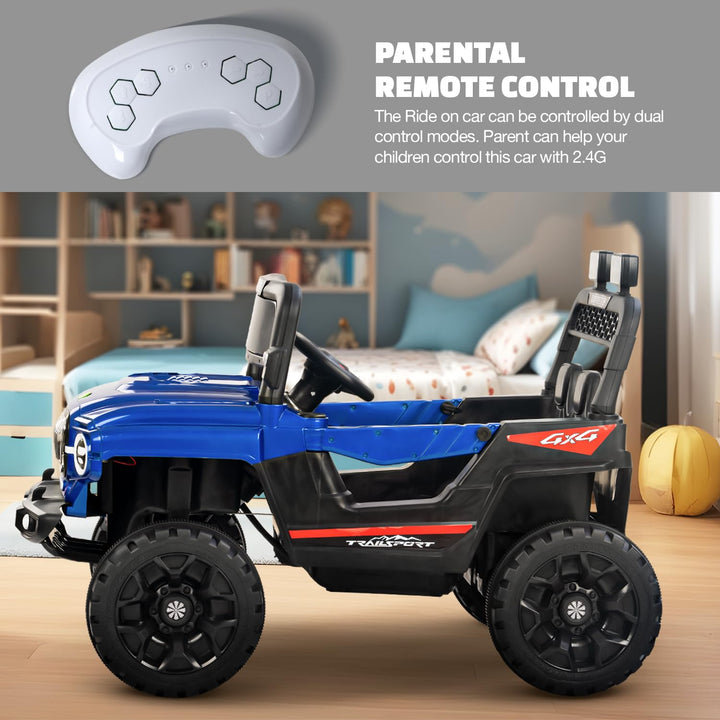 KIDZON Elento Battery Operated Ride on Electric Jeep Car for Kids | Ride on Baby Car with Music & USB, Kids Baby Big Car | Battery Operated Jeep Car for Kids to Drive 2 to 6 Years