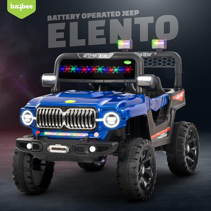 KIDZON Elento Battery Operated Ride on Electric Jeep Car for Kids | Ride on Baby Car with Music & USB, Kids Baby Big Car | Battery Operated Jeep Car for Kids to Drive 2 to 6 Years