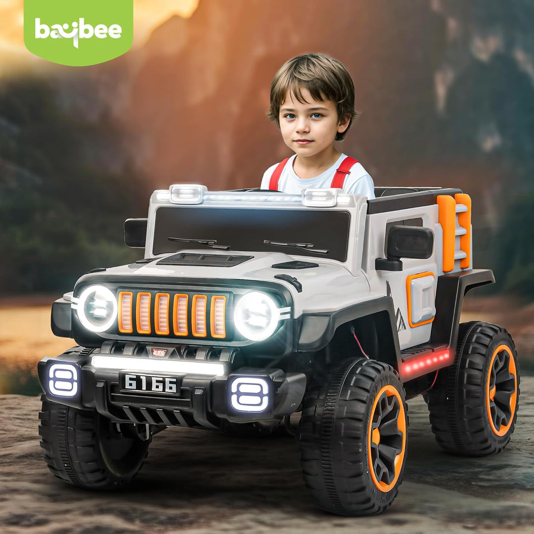 KIDZONBlazer Battery Operated Jeep for Kids, Ride on Toy Kids Cars with Music & Light | Baby Big Jeep Rechargeable Battery Car | Electric Jeep for Kids to Drive 3 to 8 Years Boy Girl