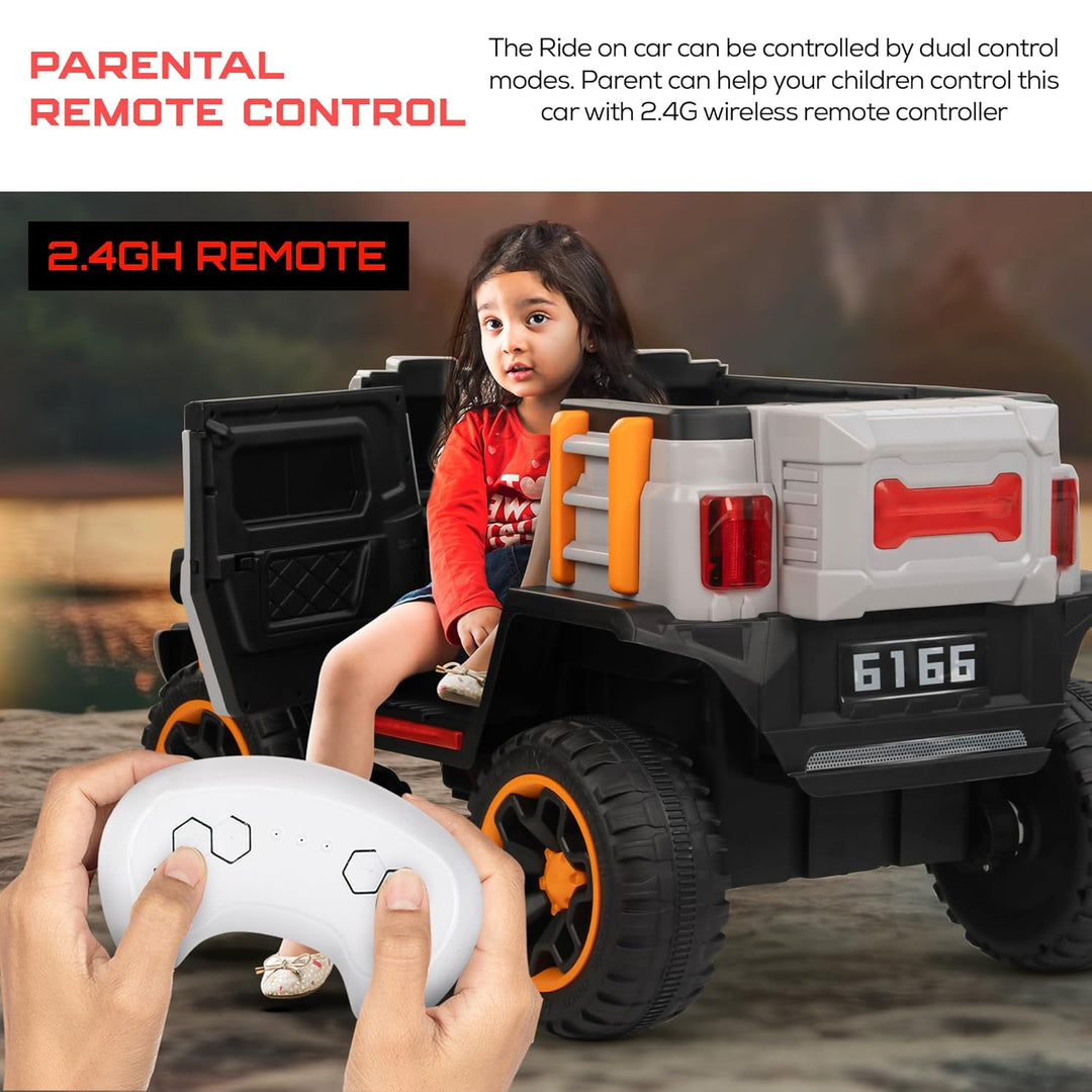 KIDZONBlazer Battery Operated Jeep for Kids, Ride on Toy Kids Cars with Music & Light | Baby Big Jeep Rechargeable Battery Car | Electric Jeep for Kids to Drive 3 to 8 Years Boy Girl