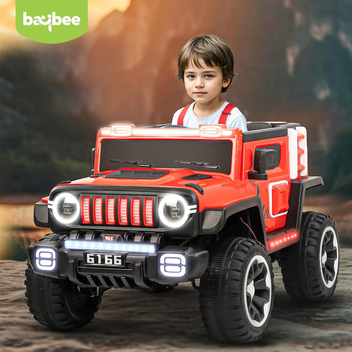 KIDZONBlazer Battery Operated Jeep for Kids, Ride on Toy Kids Cars with Music & Light | Baby Big Jeep Rechargeable Battery Car | Electric Jeep for Kids to Drive 3 to 8 Years Boy Girl