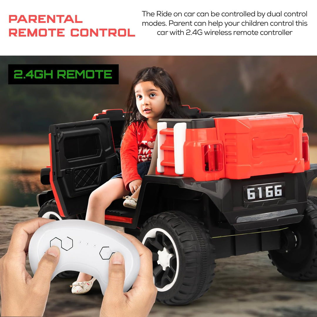 KIDZONBlazer Battery Operated Jeep for Kids, Ride on Toy Kids Cars with Music & Light | Baby Big Jeep Rechargeable Battery Car | Electric Jeep for Kids to Drive 3 to 8 Years Boy Girl