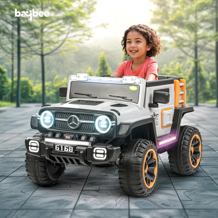 KIDZON Ridge Battery Operated Jeep for Kids, Ride on Toy Kids Cars with Music & Light | Baby Big Jeep Rechargeable Battery Car | Electric Jeep for Kids to Drive 3 to 8 Years Boy Girl