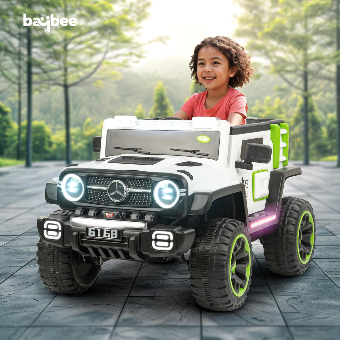 KIDZON Ridge Battery Operated Jeep for Kids, Ride on Toy Kids Cars with Music & Light | Baby Big Jeep Rechargeable Battery Car | Electric Jeep for Kids to Drive 3 to 8 Years Boy Girl