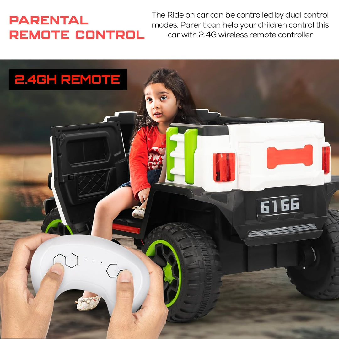 KIDZONBlazer Battery Operated Jeep for Kids, Ride on Toy Kids Cars with Music & Light | Baby Big Jeep Rechargeable Battery Car | Electric Jeep for Kids to Drive 3 to 8 Years Boy Girl