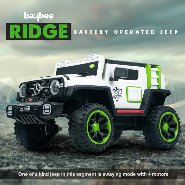 KIDZON Ridge Battery Operated Jeep for Kids, Ride on Toy Kids Cars with Music & Light | Baby Big Jeep Rechargeable Battery Car | Electric Jeep for Kids to Drive 3 to 8 Years Boy Girl