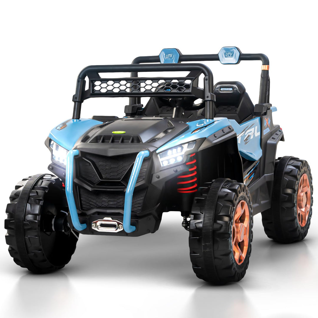 KIDZON Rumble Rechargeable Battery Operated Jeep for Kids, Ride on Toy Kids Cars with Light & Music | Baby Big Jeep Battery Car | Electric Jeep car for Kids to Drive 3 to 8 Years Boy Girl