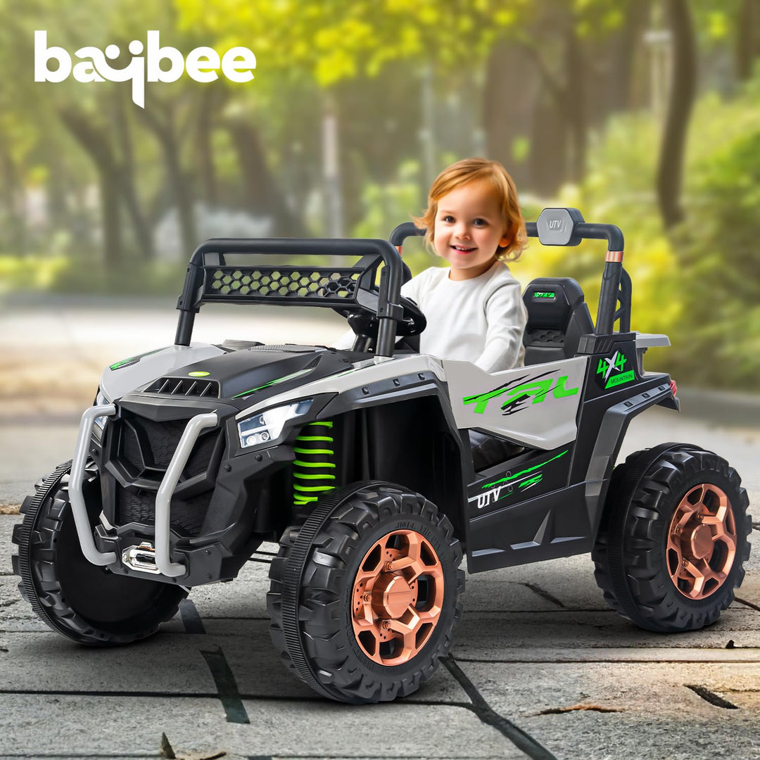 KIDZON Rumble Rechargeable Battery Operated Jeep for Kids, Ride on Toy Kids Cars with Light & Music | Baby Big Jeep Battery Car | Electric Jeep car for Kids to Drive 3 to 8 Years Boy Girl