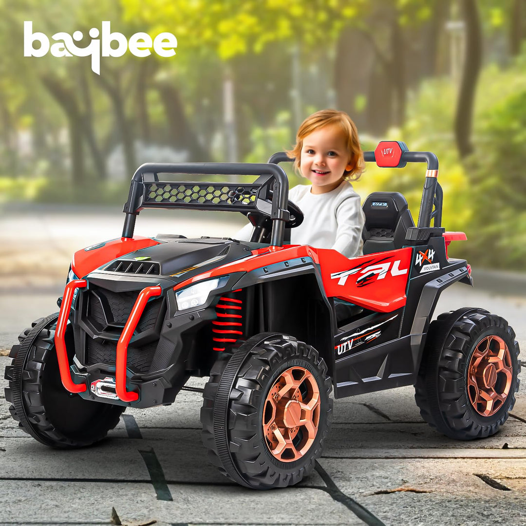 KIDZON Rumble Rechargeable Battery Operated Jeep for Kids, Ride on Toy Kids Cars with Light & Music | Baby Big Jeep Battery Car | Electric Jeep car for Kids to Drive 3 to 8 Years Boy Girl