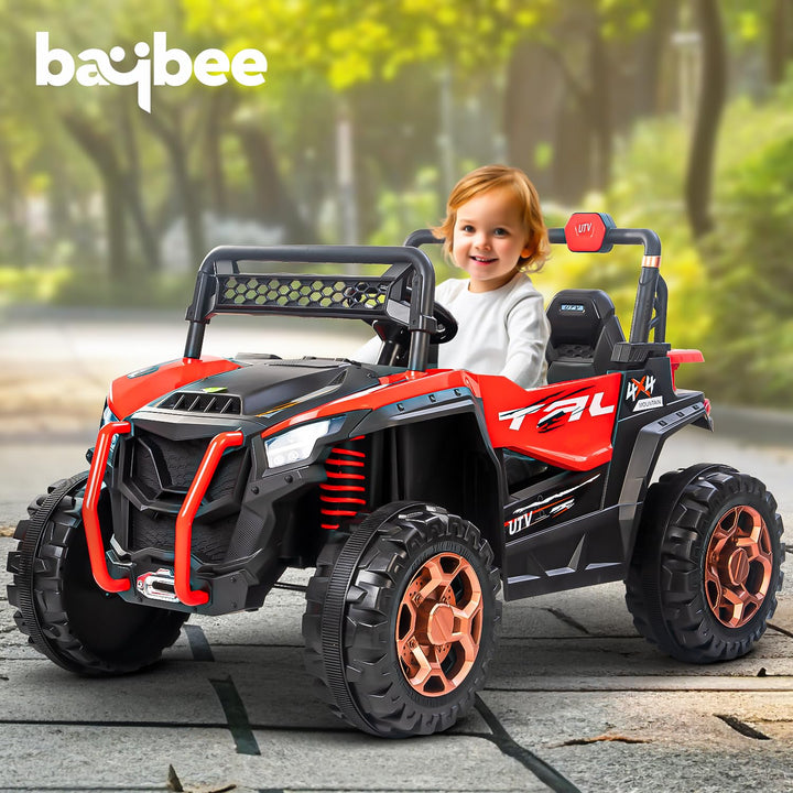 KIDZON Rumble Rechargeable Battery Operated Jeep for Kids, Ride on Toy Kids Cars with Light & Music | Baby Big Jeep Battery Car | Electric Jeep car for Kids to Drive 3 to 8 Years Boy Girl