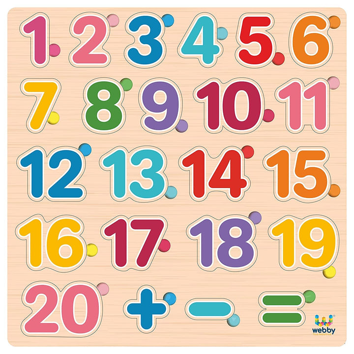 Webby Wooden Numbers Counting Montessori
