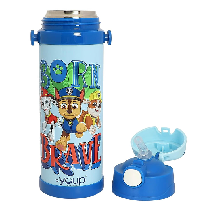 Youp Stainless Steel Green Color Paw Patrol Kids Insulated Double Wall Sipper Bottle Scooby - 500 ml