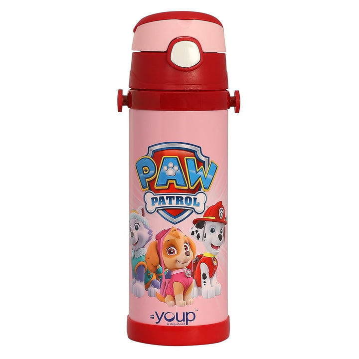 Youp Stainless Steel Green Color Paw Patrol Kids Insulated Double Wall Sipper Bottle Scooby - 500 ml