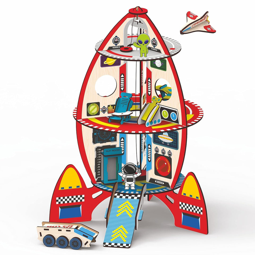 Webby DIY Rocket Playset Doll House | Spaceship Play House for Boys and Girls