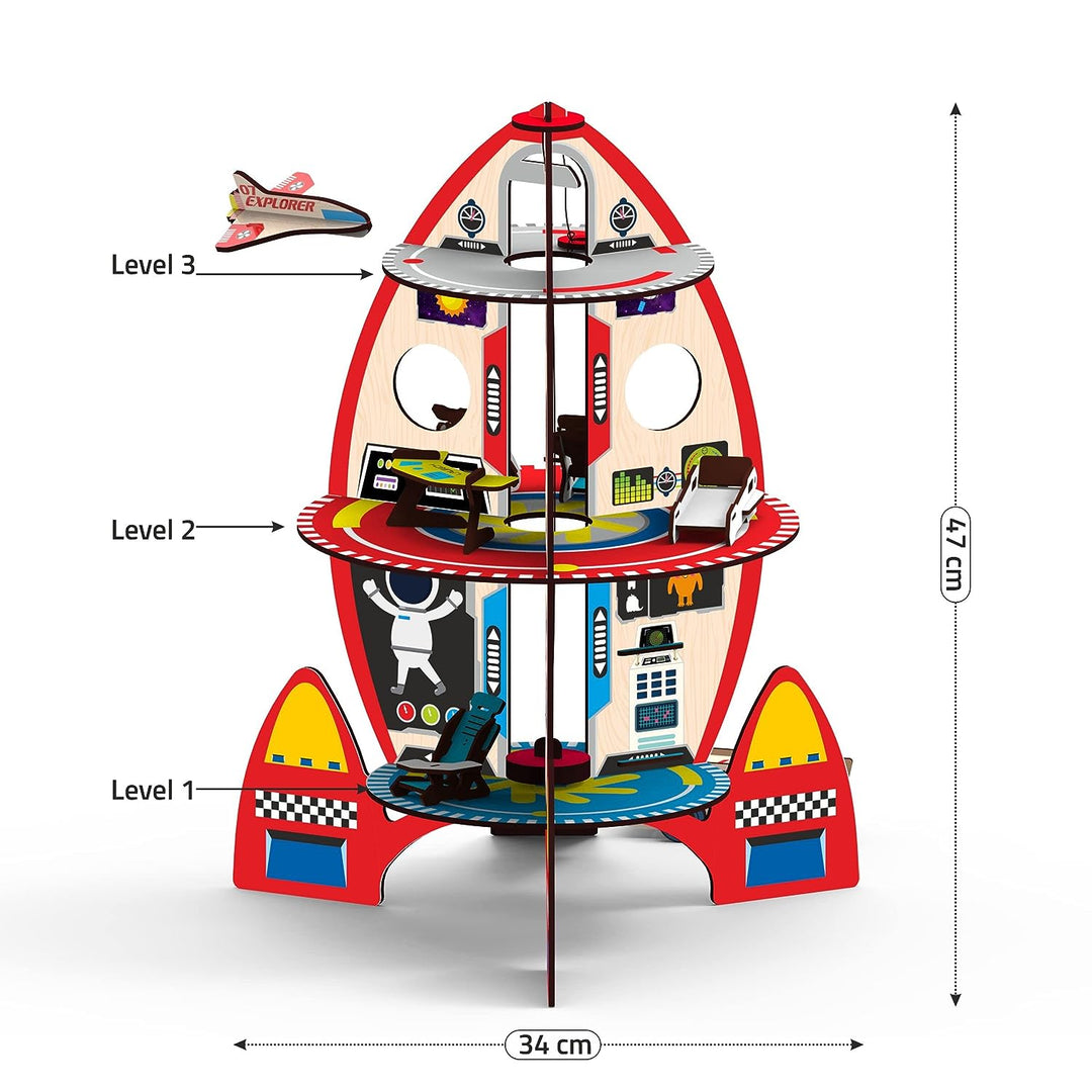Webby DIY Rocket Playset Doll House | Spaceship Play House for Boys and Girls