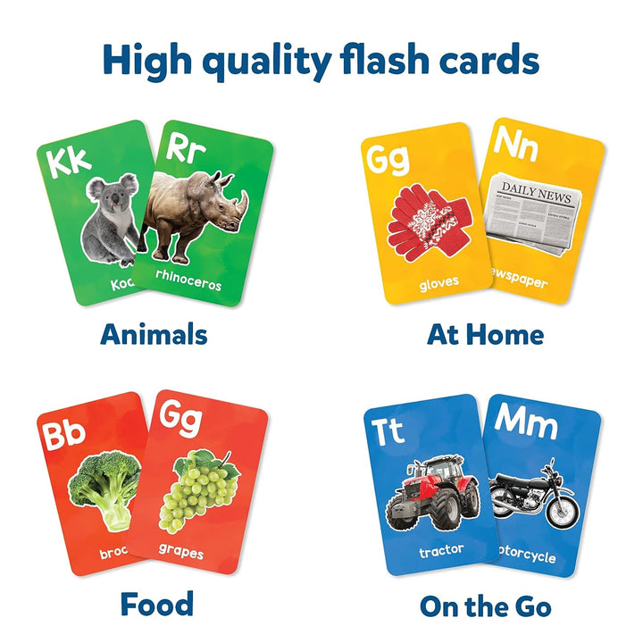 Skillmatics Thick Flash Cards for Toddlers - Letters & First 100 Words