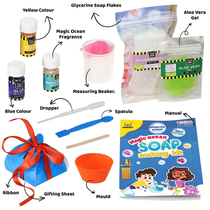 Webby DIY Soap Making Kit |STEM | Educational & Learning | Science Experiment Kit | Activity Kit for Boys & Girls Toy Age 8+