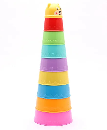 Virgo Toys Stacking Cup Toy 9 Pieces - Multicolor