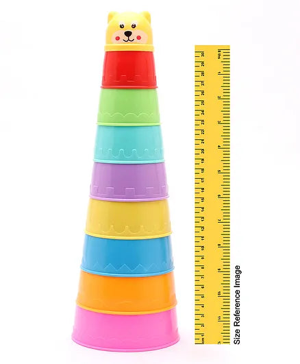 Virgo Toys Stacking Cup Toy 9 Pieces - Multicolor