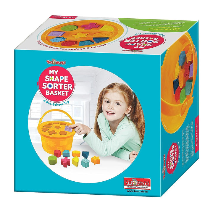 Toymate My Shape Sorter Basket A Pre School Toy with 10 Shapes & Colours