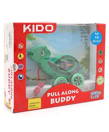 Virgo Toys Pull Along Buddy Turtle - Green