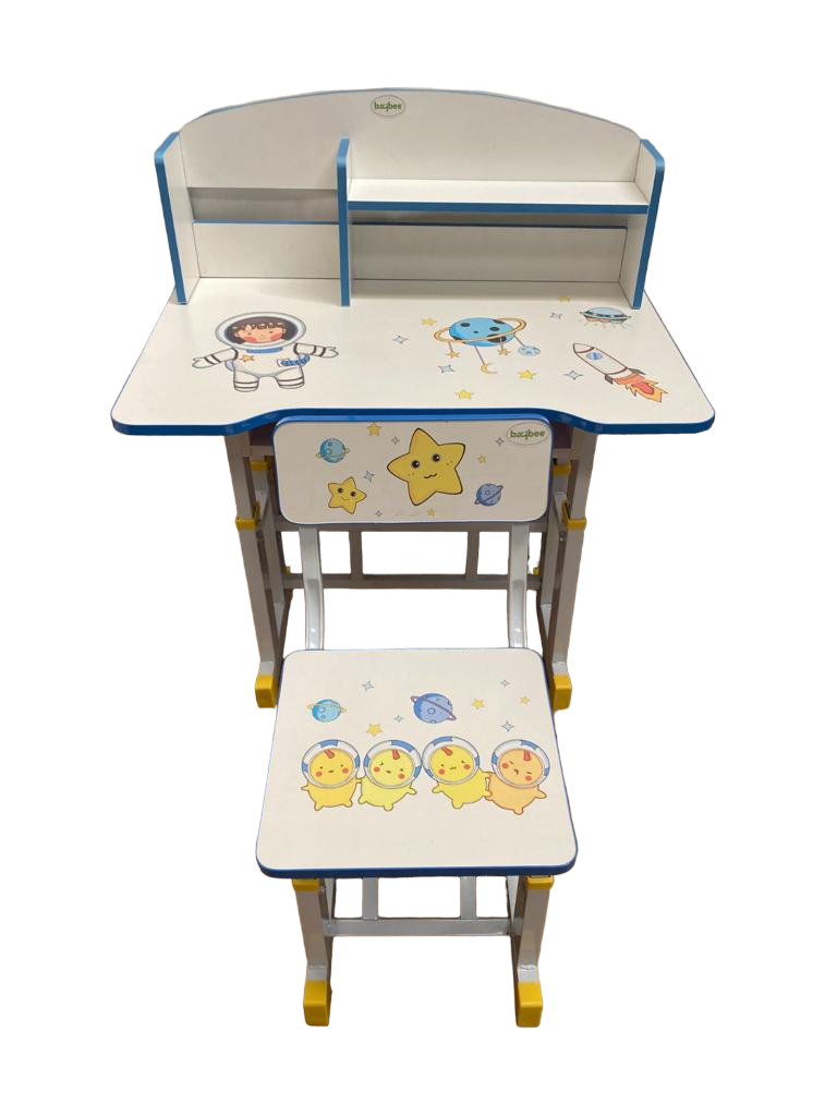 WOOD STUDY TABLE AND CHAIR FOR KIDS