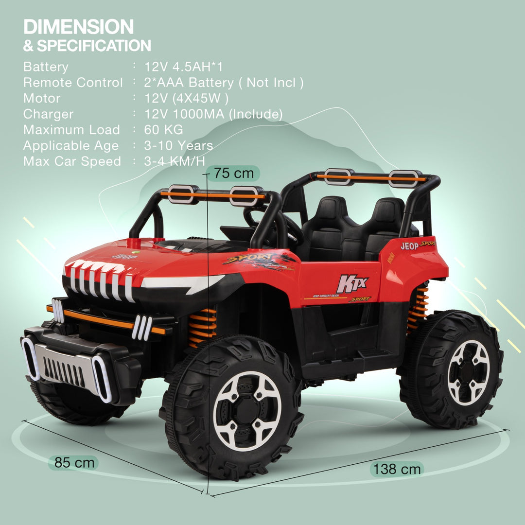 Battery Operated Jeep for Kids, Ride on Toy Kids Car with Bluetooth, Music & Light |