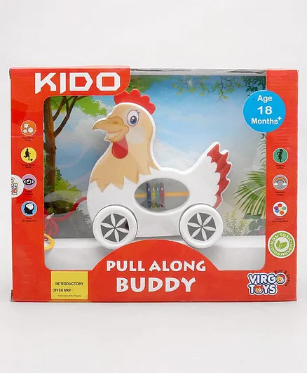 Virgo Toys Chicken Shape Pull Along Buddy
